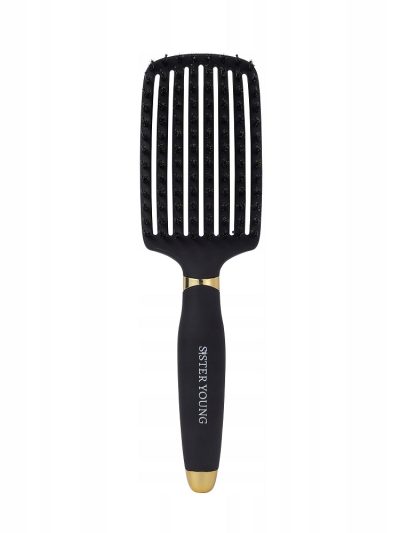 Sister Young Ovia Hair Brush szczotka do włosów z włosiem dzika Black
