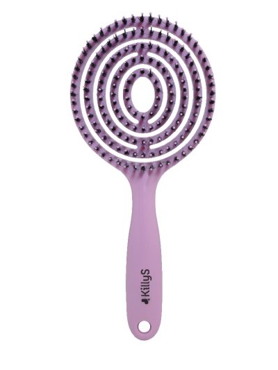 KillyS Ovalo Flexi Hair Brush owalna szczotka do włosów Pudrowy Róż