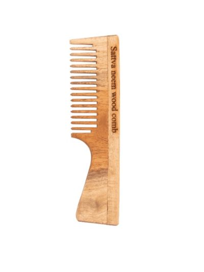 Sattva Neem Wood Comb grzebień do włosów z drzewa miodli indyjskiej 19cm