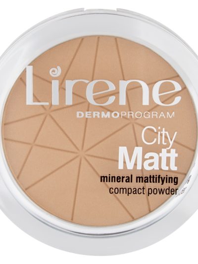 Lirene City Matt Mineral Mattifying Compact Powder mineralny puder matujący 03 Beżowy 9g