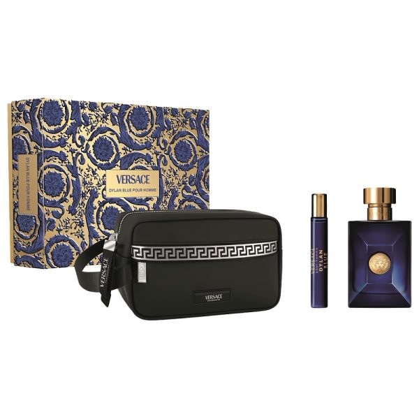 Versace Pour Homme Dylan Blue zestaw woda toaletowa 100ml + woda toaletowa 10ml + kosmetyczka
