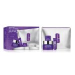 Clinique Outsmart Lines + Wrinkles zestaw przeciwstarzeniowy krem do twarzy i na szyję 50ml + przeciwstarzeniowe serum 10ml + przeciwstarzeniowy krem pod oczy 5ml + kosmetyczka