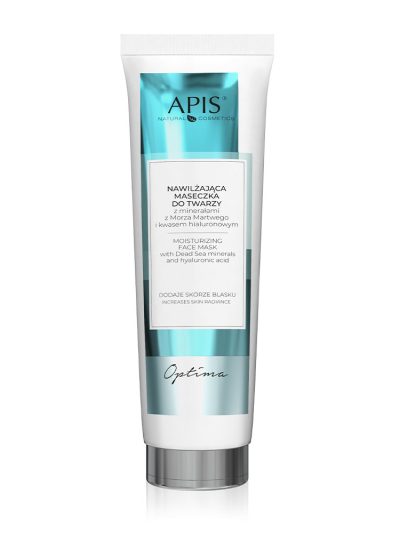 APIS Optima maseczka nawilżająca do twarzy z minerałami z Morza Martwego i kwasem hialuronowym 100ml