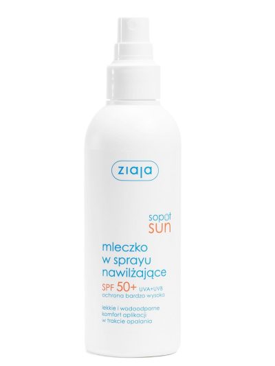 Ziaja Sopot Sun mleczko w sprayu nawilżające do opalania SPF50 170ml