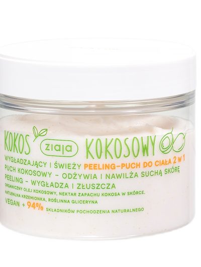 Ziaja Kokos Kokosowy wygładzający i świeży peeling-puch do ciała 2w1 270ml