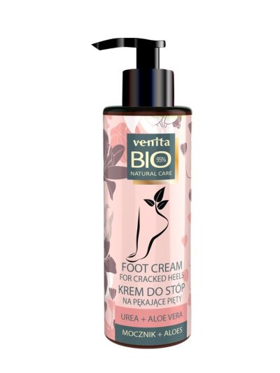 Venita Bio Natural Care Foot Cream regenerujący bio krem na pękające pięty Mocznik + Ekstrakt z Aloesu 100ml
