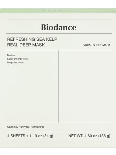 Biodance Refreshing Sea Kelp Real Deep Mask łagodząca maska w płachcie 4x34g