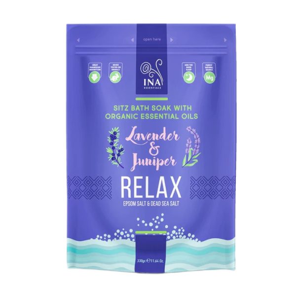 INA ESSENTIALS Relax sól do kąpieli z lawendą i jałowcem 330g