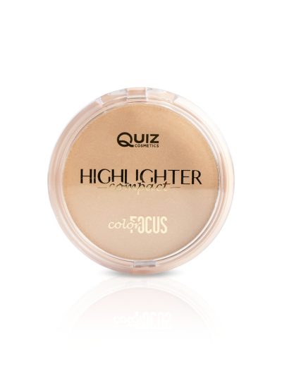 Quiz Cosmetics Color Focus Highlighter Powder puder rozświetlający wzbogacony witaminą E N°02 Gold 10g