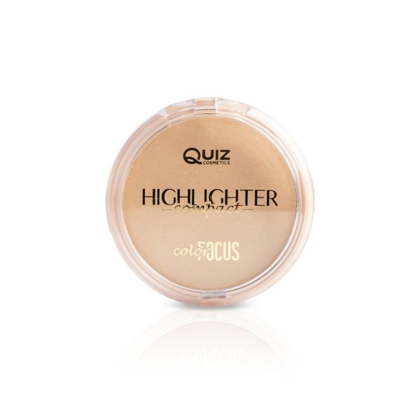 Quiz Cosmetics Color Focus Highlighter Powder puder rozświetlający wzbogacony witaminą E N°02 Gold 10g