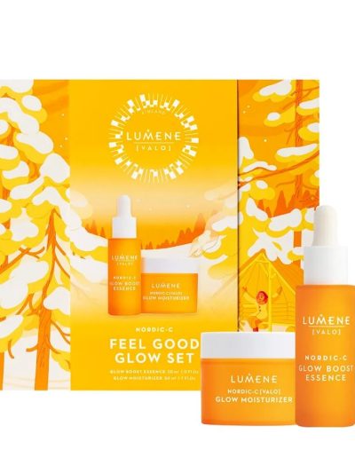 Lumene Nordic-C &lsqb;Valo&rsqb; Feel Good Glow Gift Set zestaw esencja do twarzy 30ml + krem do twarzy 50ml