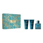 Versace Eros zestaw woda perfumowana 50ml + żel pod prysznic 50ml + balsam po goleniu 50ml