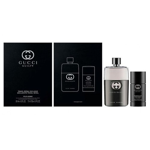 Gucci Guilty Pour Homme zestaw woda toaletowa 90ml + dezodorant sztyft 75ml