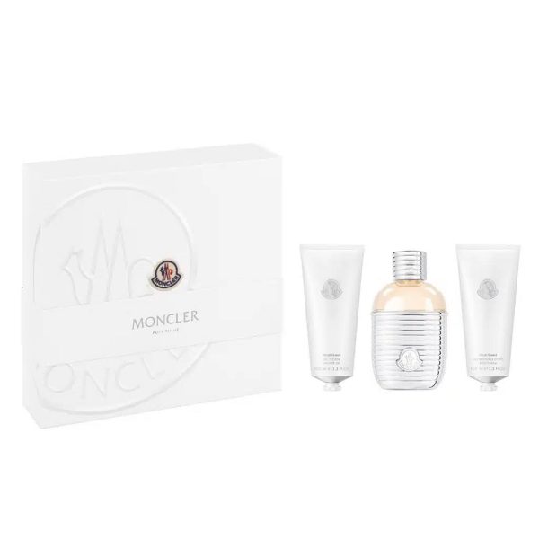Moncler Pour Femme zestaw woda perfumowana 100ml + żel pod prysznic 100ml + krem do ciała 100ml