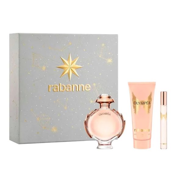 Paco Rabanne Olympea zestaw woda perfumowana 80ml + balsam do ciała 100ml + woda perfumowana 10ml