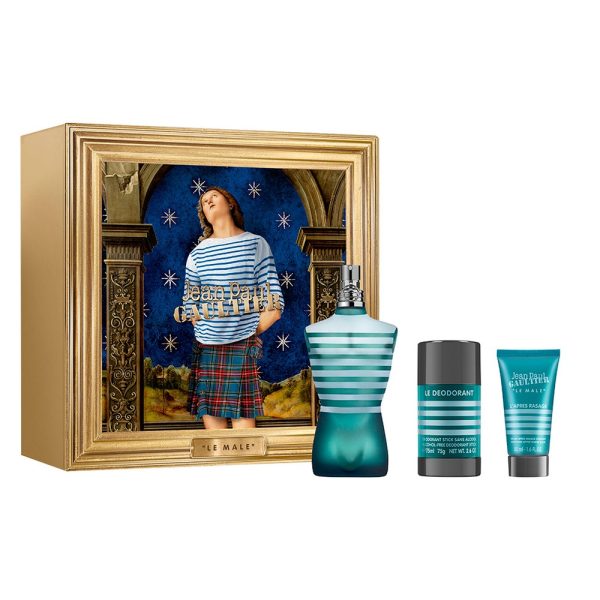 Jean Paul Gaultier Le Male zestaw woda toaletowa 125ml + balsam po goleniu 50ml + dezodorant sztyft 75g