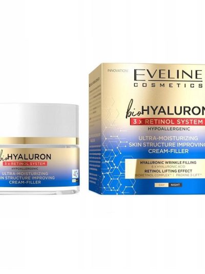 Eveline Cosmetics BioHyaluron 3 x Retinol ultranawilżający krem-filler poprawiający strukturę skóry 40+ 50ml