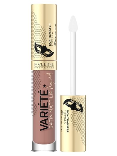 Eveline Cosmetics Variete Satin Matt Lip Liquid pomadka w płynie z kwasem hialuronowym 01 4.5ml