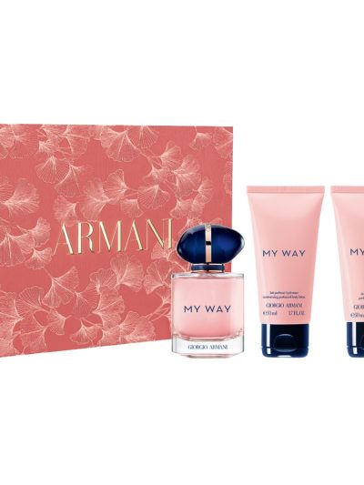 Giorgio Armani My Way zestaw woda perfumowana 50ml + balsam do ciała 50ml + żel pod prysznic 50ml