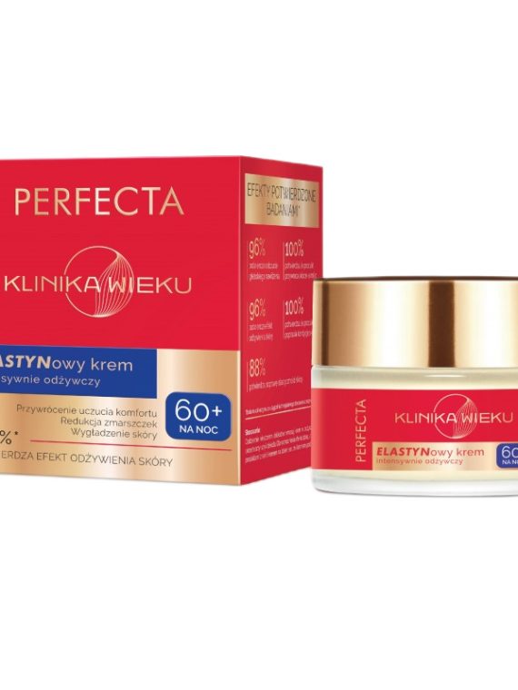 Perfecta Klinika Wieku elastynowy krem intensywnie odżywczy na noc 60+ 50ml