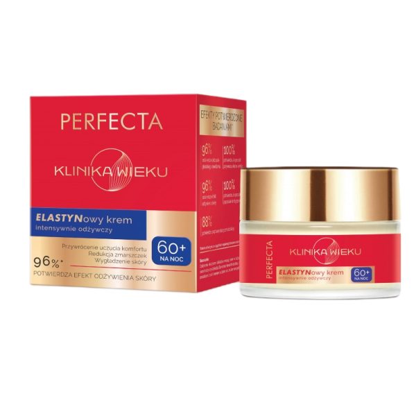 Perfecta Klinika Wieku elastynowy krem intensywnie odżywczy na noc 60+ 50ml