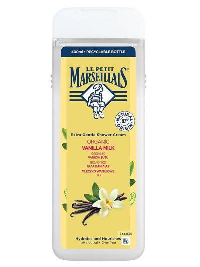 Le Petit Marseillais Kremowy żel pod prysznic Mleczko Waniliowe Bio 400ml