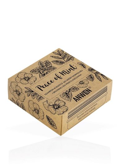 Anwen Peace of Mint szampon w kostce do skóry normalnej i skłonnej do przetłuszczania się 75g + puszka
