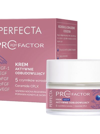 Perfecta Pro Age Factor krem aktywnie odbudowujący na noc 50ml