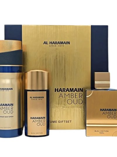 Al Haramain Amber Oud Bleu Edition zestaw woda perfumowana 75ml + woda perfumowana 30ml + dezodorant 200ml