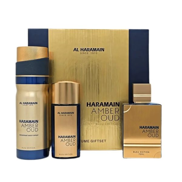 Al Haramain Amber Oud Bleu Edition zestaw woda perfumowana 75ml + woda perfumowana 30ml + dezodorant 200ml