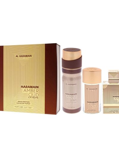 Al Haramain Amber Oud Gold Edition Extreme zestaw ekstrakt perfum 75ml + ekstrakt perfum 30ml + dezodorant 200ml