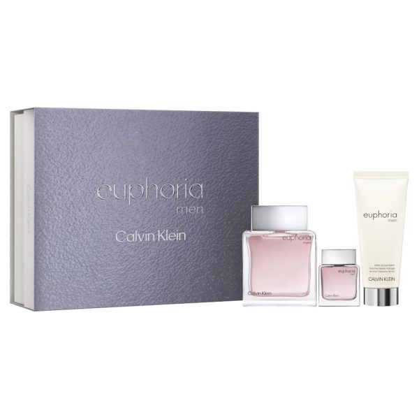 Calvin Klein Euphoria Men zestaw woda toaletowa 100ml + woda toaletowa 15ml + balsam po goleniu 100ml