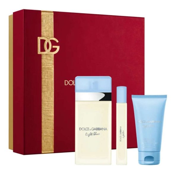 Dolce & Gabbana Light Blue Women zestaw woda toaletowa 100ml + krem do ciała 50ml + woda toaletowa 10ml