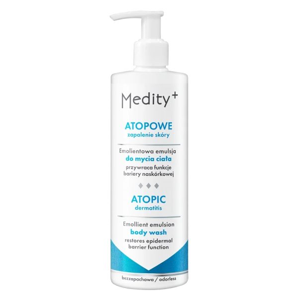 Medity+ Atopowe Zapalenie Skóry emolientowa emulsja do mycia ciała 200ml