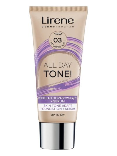 Lirene All Day Tone! podkład dopasowujący + serum 03 Nude 30ml
