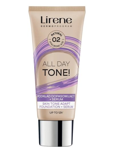 Lirene All Day Tone! podkład dopasowujący + serum 02 Natural 30ml