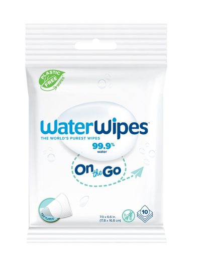 WaterWipes Bio OnTheGo odświeżające chusteczki nawilżane 10szt