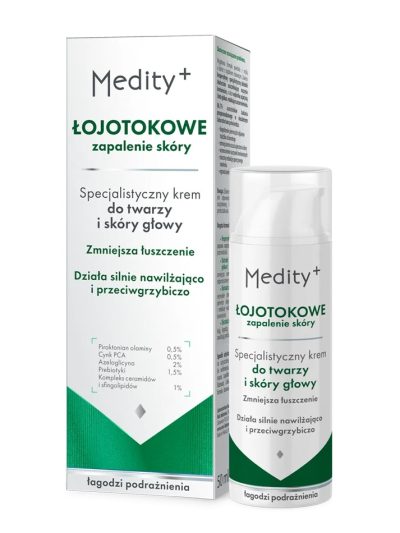 Medity+ Łojotokowe Zapalenie Skóry specjalistyczny krem do twarzy i skóry głowy 50ml