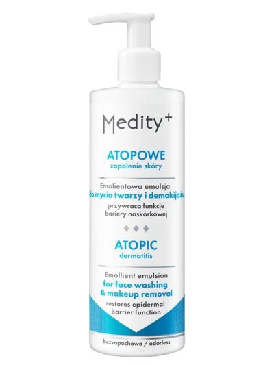 Medity+ Atopowe Zapalenie Skóry emolientowa emulsja do mycia twarzy i demakijażu 200ml