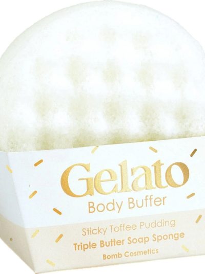 Bomb Cosmetics Gelato Body Buffer gąbka do mycia ciała Sticky Toffee Pudding 200g