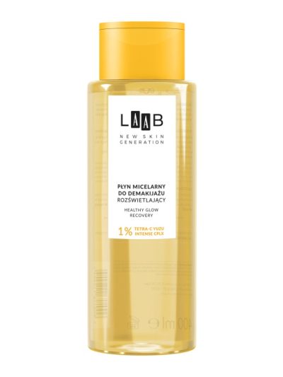 LAAB Tetra-C Yuzu rozświetlający płyn micelarny do demakijażu 400ml