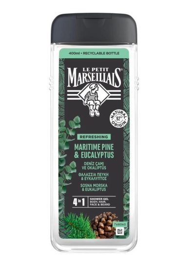 Le Petit Marseillais Żel pod prysznic 4w1 Sosna Morska & Eukaliptus 400ml