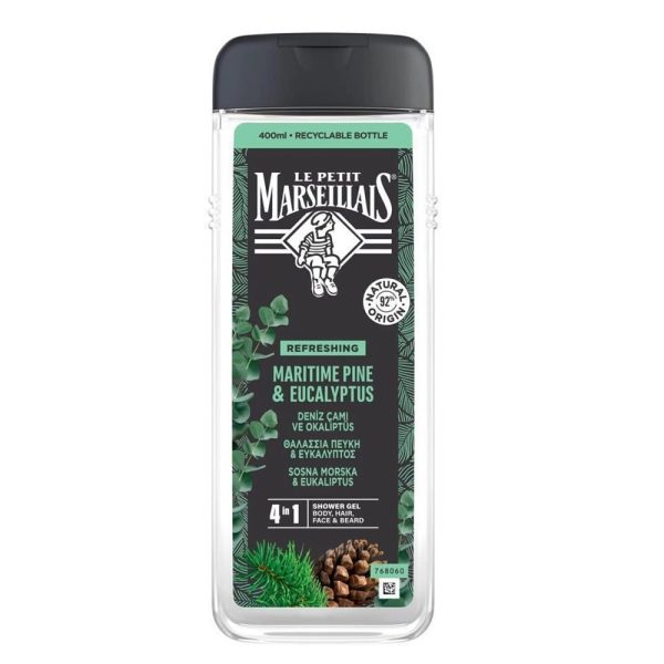 Le Petit Marseillais Żel pod prysznic 4w1 Sosna Morska & Eukaliptus 400ml