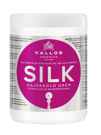 Kallos KJMN Silk Hair Mask maska do włosów z oliwą z oliwek i proteinami jedwabiu 1000ml