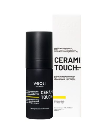 Veoli Botanica Ceramide Touch nawilżająco-regenerujące lekkie serum z 2% kompleksem ceramidów i 1% kompleksem z alg 30ml