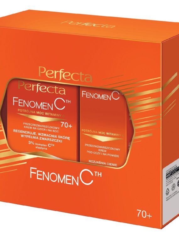 Perfecta Fenomen C zestaw przeciwzmarszczkowy krem do twarzy 70+ 50ml + przeciwzmarszczkowy krem pod oczy i na powieki 15ml