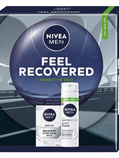 Nivea Men Feel Recovered zestaw pianka do golenia 200ml + balsam po goleniu 100ml