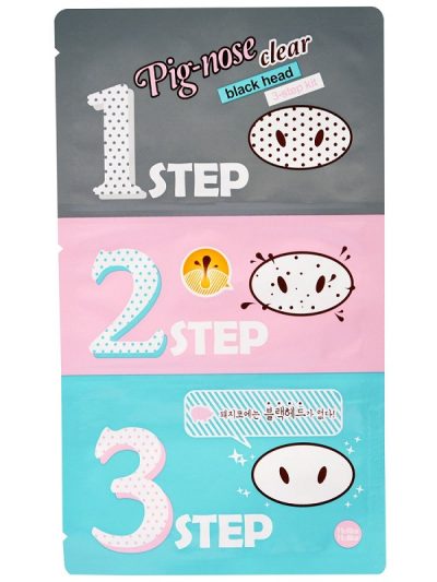HOLIKA HOLIKA Pig-Nose Clear 3-Step Kit plastry oczyszczające pory na nos 3szt