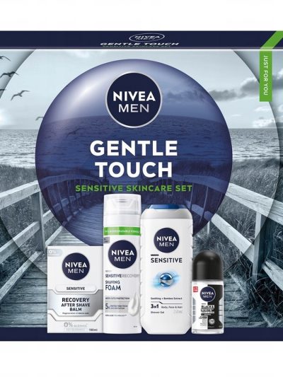 Nivea Men Gentle Touch zestaw pianka do golenia 200ml + balsam po goleniu 100ml + żel pod prysznic 3w1 250ml + antyperspirant roll-on 50ml