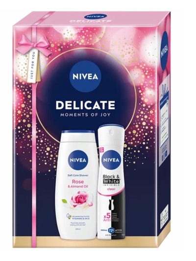 Nivea Delicate zestaw żel pod prysznic 250ml + antyperspirant w sprayu 150ml